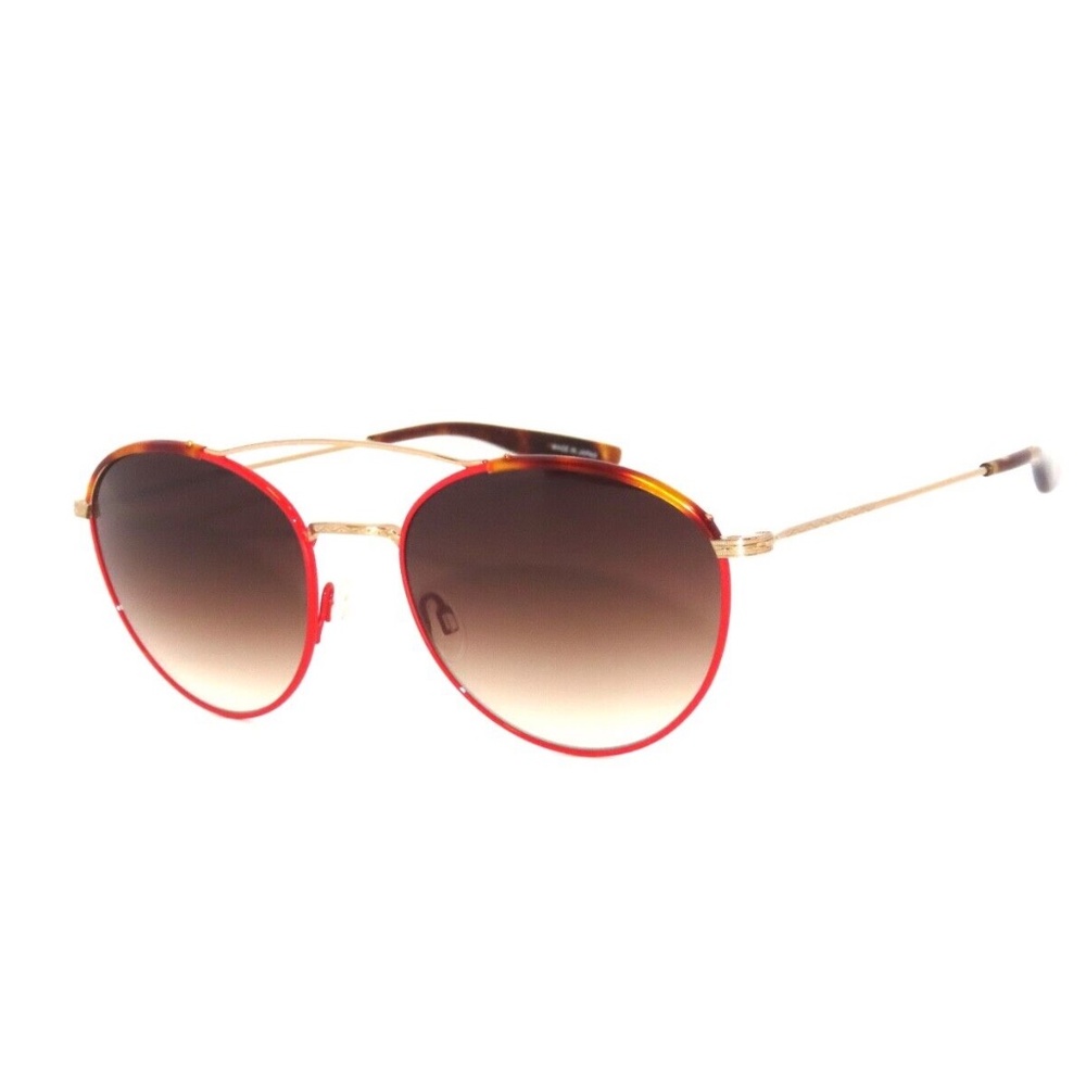 Barton Perreira Gamine GOL/CRI/SMT Gold Red Brown Gradient Sunglasses